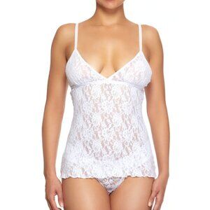 💕HANKY PANKY💕 Signature Lace Padded V-Front Cami Tank Top ~ White Medium M NWT